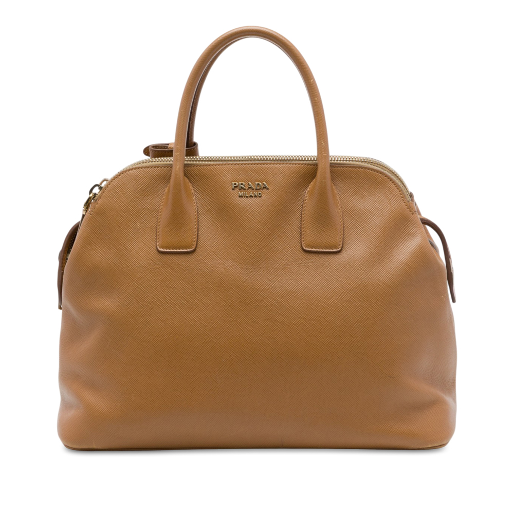 Pre-Loved Prada Saffiano Triple Zip Dome Tote